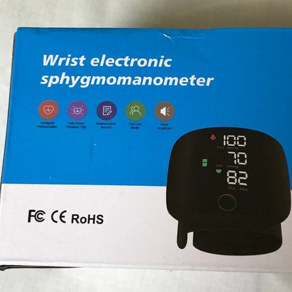 Intell System Black Wrist Electronic Blood Pressure Monitor Digital Display - Picture 5 of 6